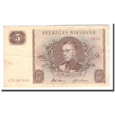 Banknote, Sweden, 5 Kronor, 1954, 1954, KM:42a, VF(30-35)