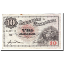 Banknot, Szwecja, 10 Kronor, 1921, 1921, KM:34d, VF(20-25)