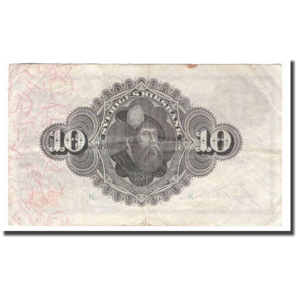 Banknote, Sweden, 10 Kronor, 1921, 1921, KM:34d, VF(20-25)