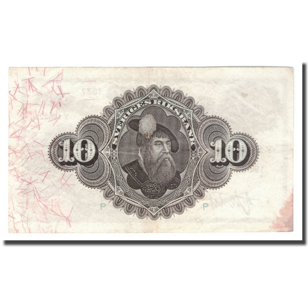 Banknote, Sweden, 10 Kronor, 1937, 1937, KM:34t, VF(30-35)