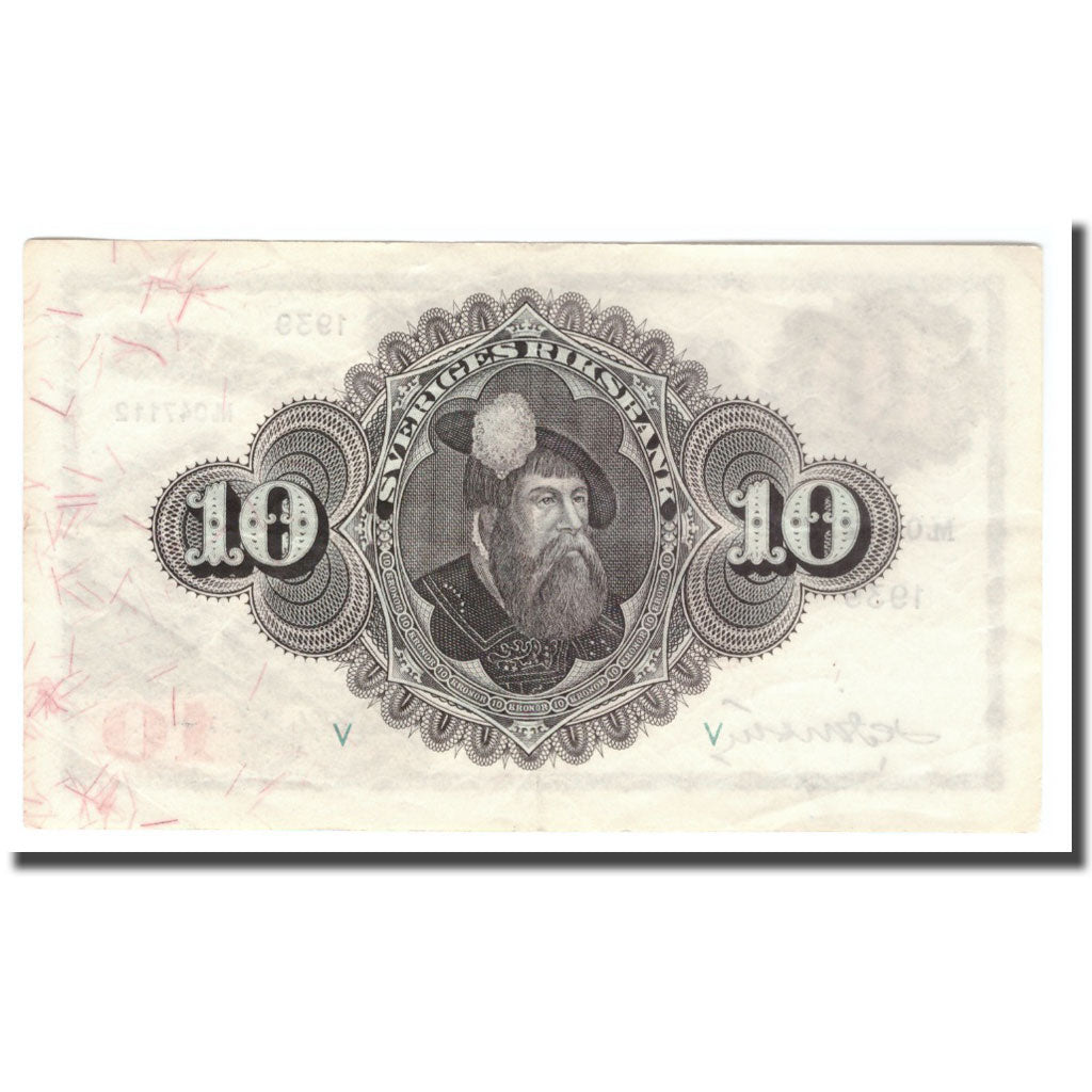 Banconote, Svezia, 10 Kronor, 1939, 1939, KM:34v, BB