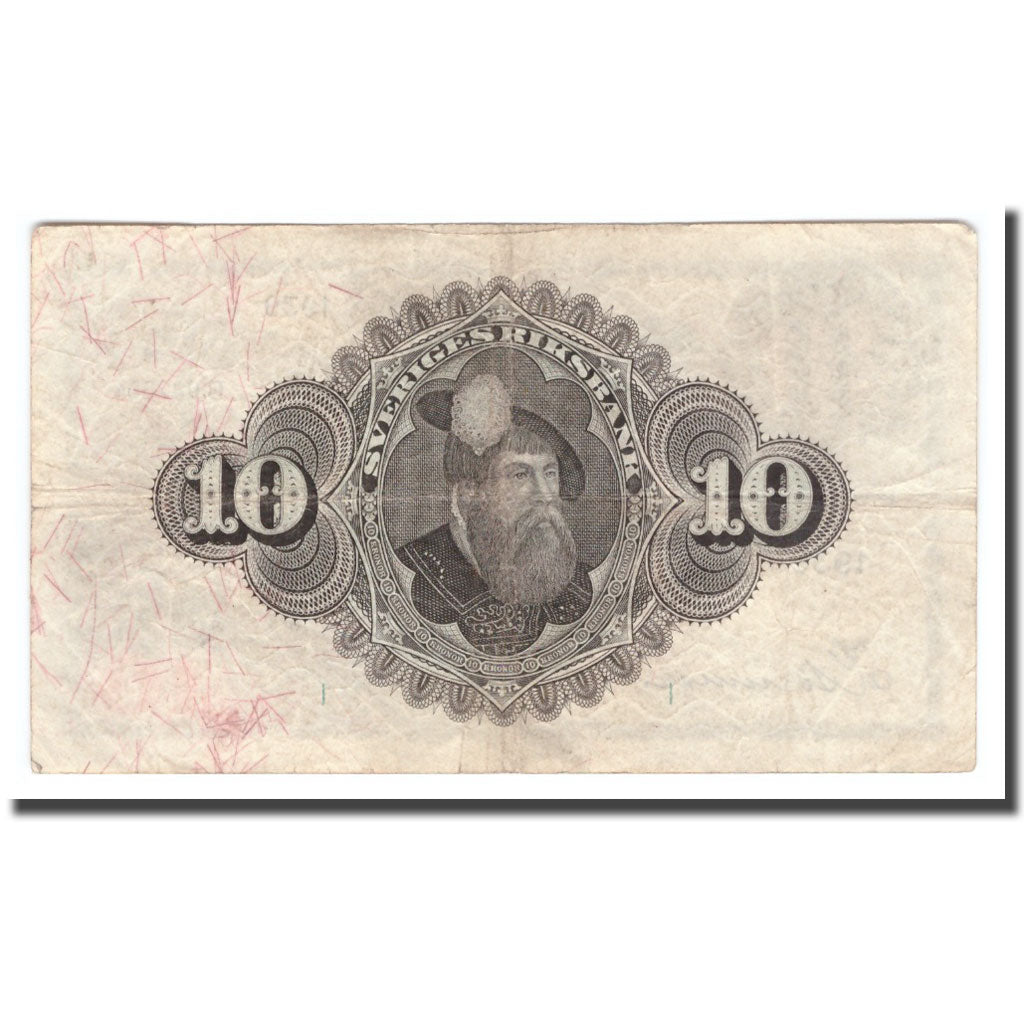 Banknote, Sweden, 10 Kronor, 1939, 1939, KM:34v, VF(20-25)