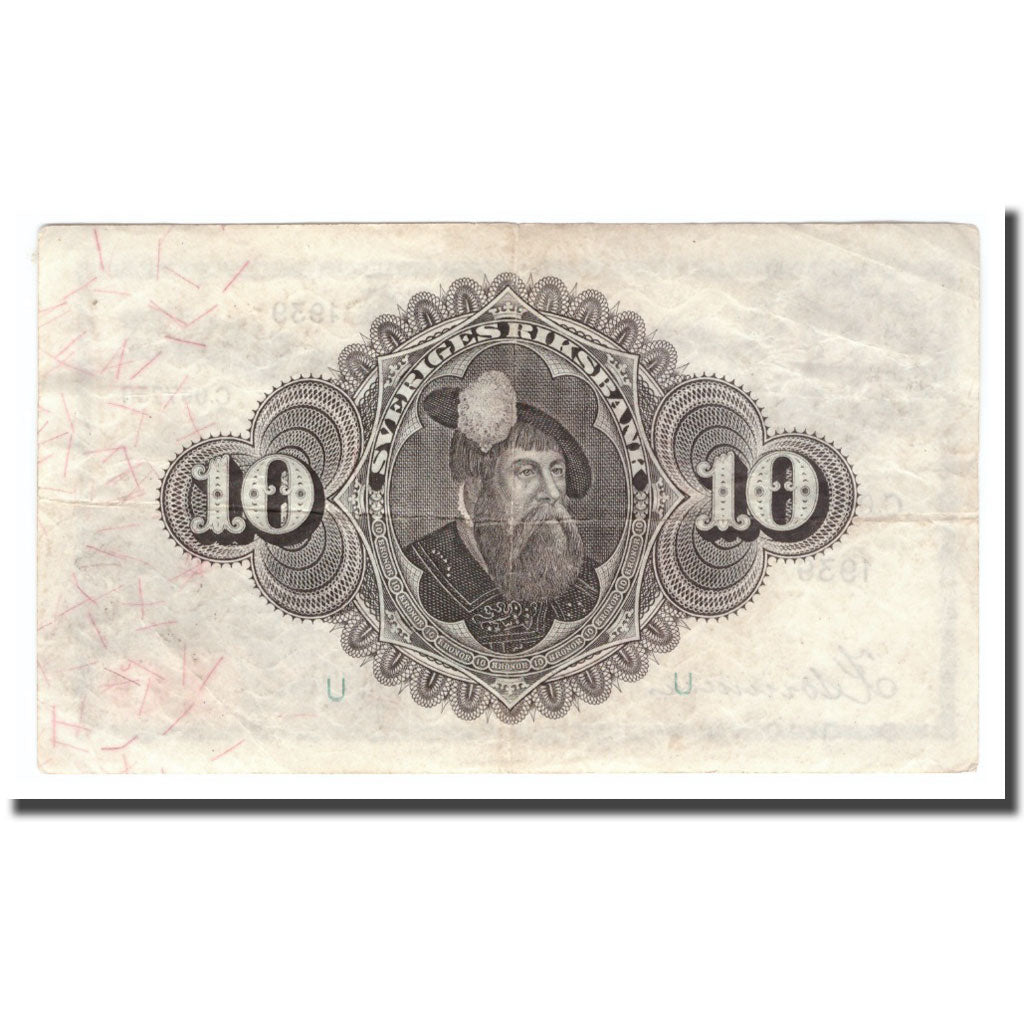 Banknote, Sweden, 10 Kronor, 1939, 1939, KM:34v, VF(30-35)