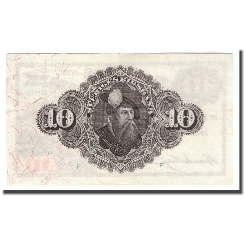 Geldschein, Schweden, 10 Kronor, 1939, 1939, KM:34v, SS