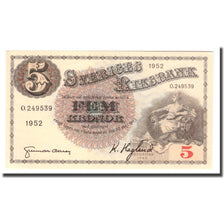 Banknote, Sweden, 5 Kronor, 1952, 1952, KM:33ai, AU(50-53)