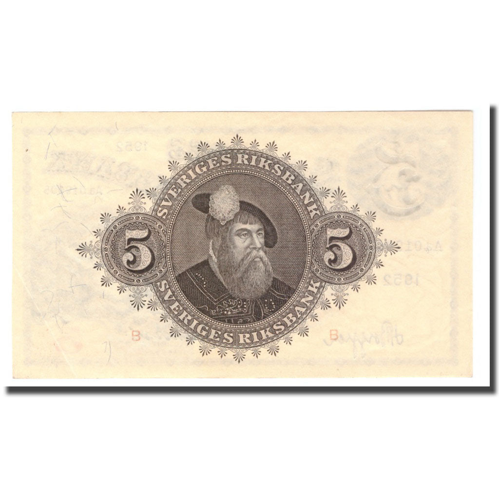 Banknote, Sweden, 5 Kronor, 1952, 1952, KM:33ai, AU(50-53)