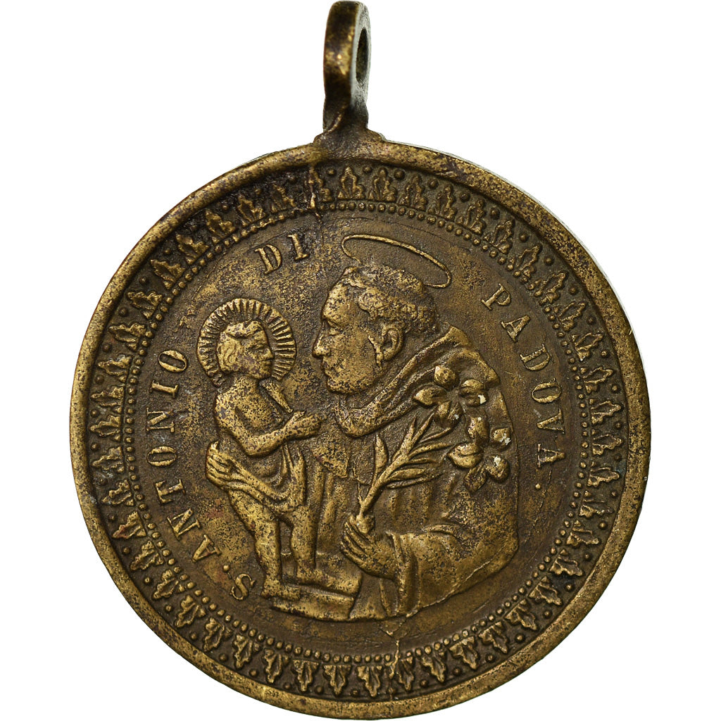 Italie, Médaille, San Antonio di Padova, Religions & beliefs, TTB+, Bronze