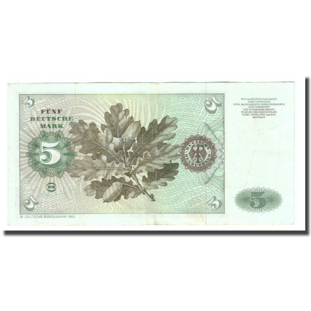 Banknote, GERMANY - FEDERAL REPUBLIC, 5 Deutsche Mark, 1980, 1980-01-02, KM:30b