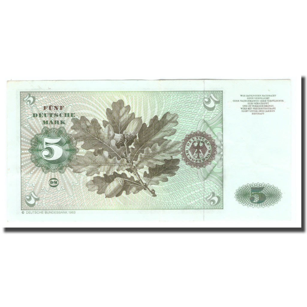 Banknote, GERMANY - FEDERAL REPUBLIC, 5 Deutsche Mark, 1980, 1980-01-02, KM:30b
