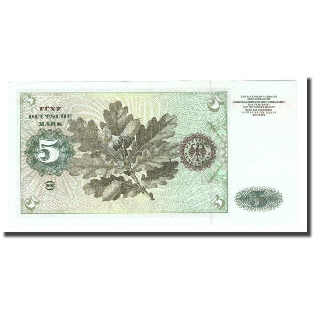Banknote, GERMANY - FEDERAL REPUBLIC, 5 Deutsche Mark, 1960, 1960-01-02, KM:18a
