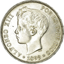 Monnaie, Espagne, Alfonso XIII, 5 Pesetas, 1899, SUP, Argent, KM:707