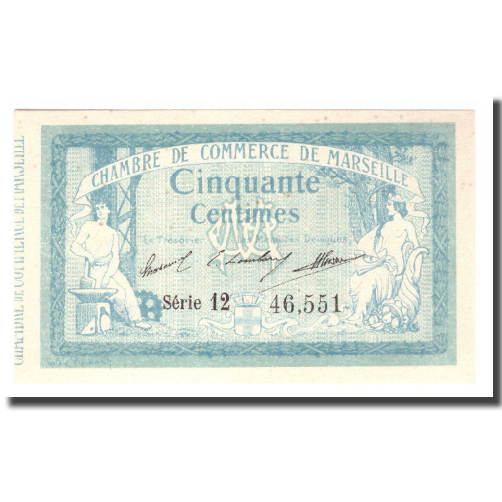 France, 50 Centimes, Undated (1918), Undated (1918), Marseille, UNC(65-70)