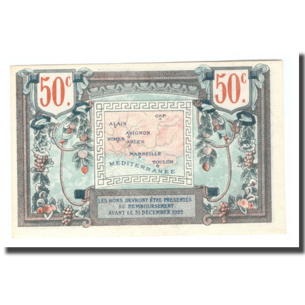 France, 50 Centimes, Undated (1918), Undated (1918), La Région Provençale