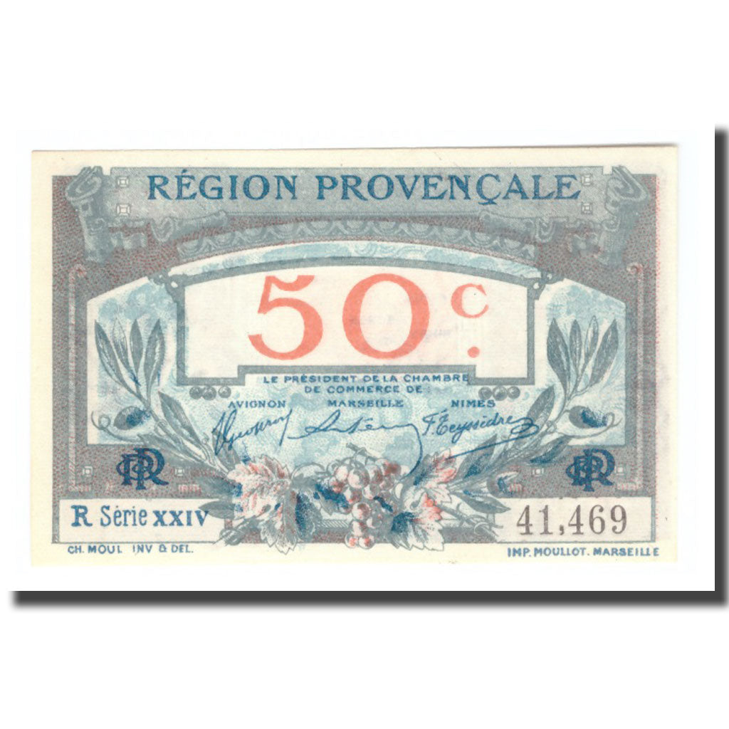 France, 50 Centimes, Undated (1918), Undated (1918), La Région Provençale