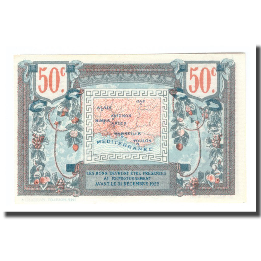 France, 50 Centimes, Undated (1918), Undated (1918), La Région Provençale