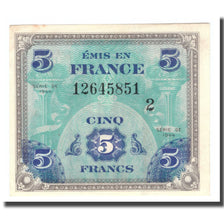 France, 5 Francs, Flag/France, 1944, 1944, AU(55-58), Fayette:VF17.1, KM:115a