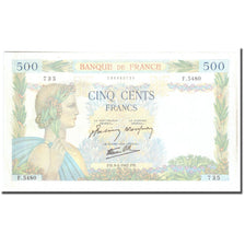 France, 500 Francs, La Paix, 1942, 1942-04-09, TB+, Fayette:19.34, KM:95b
