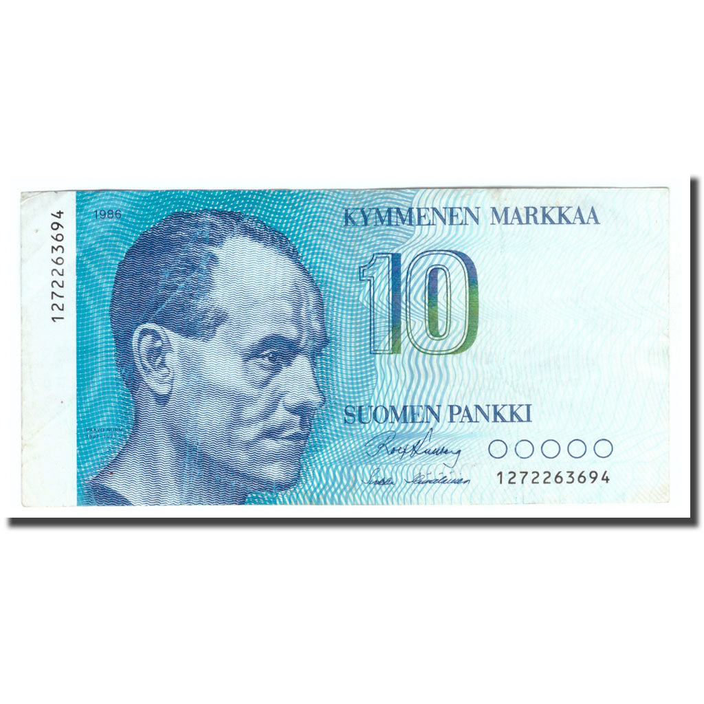 Banknote, Finland, 10 Markkaa, 1986, 1986, KM:113a, VF(20-25)