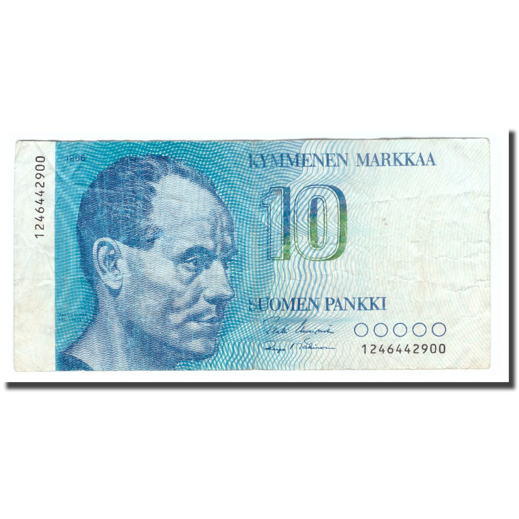 Banconote, Finlandia, 10 Markkaa, 1986, 1986, KM:113a, B+