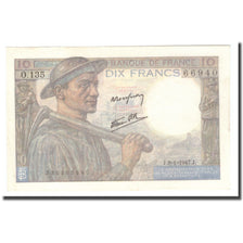 Francia, 10 Francs, Mineur, 1947, 1947-01-09, EBC+, Fayette:8.17, KM:99e