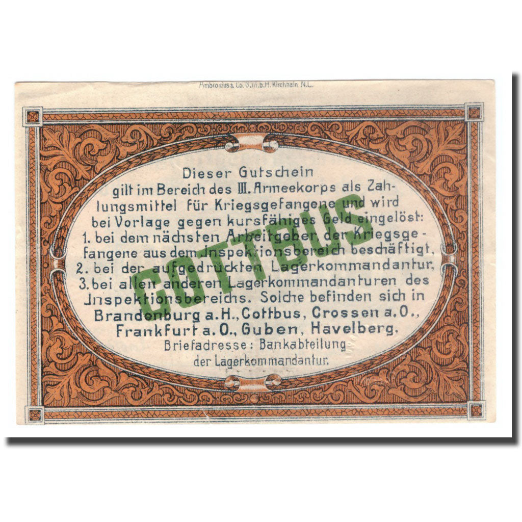 Banconote, Germania, 10 Mark, 1917, 1917-10-01, MB+