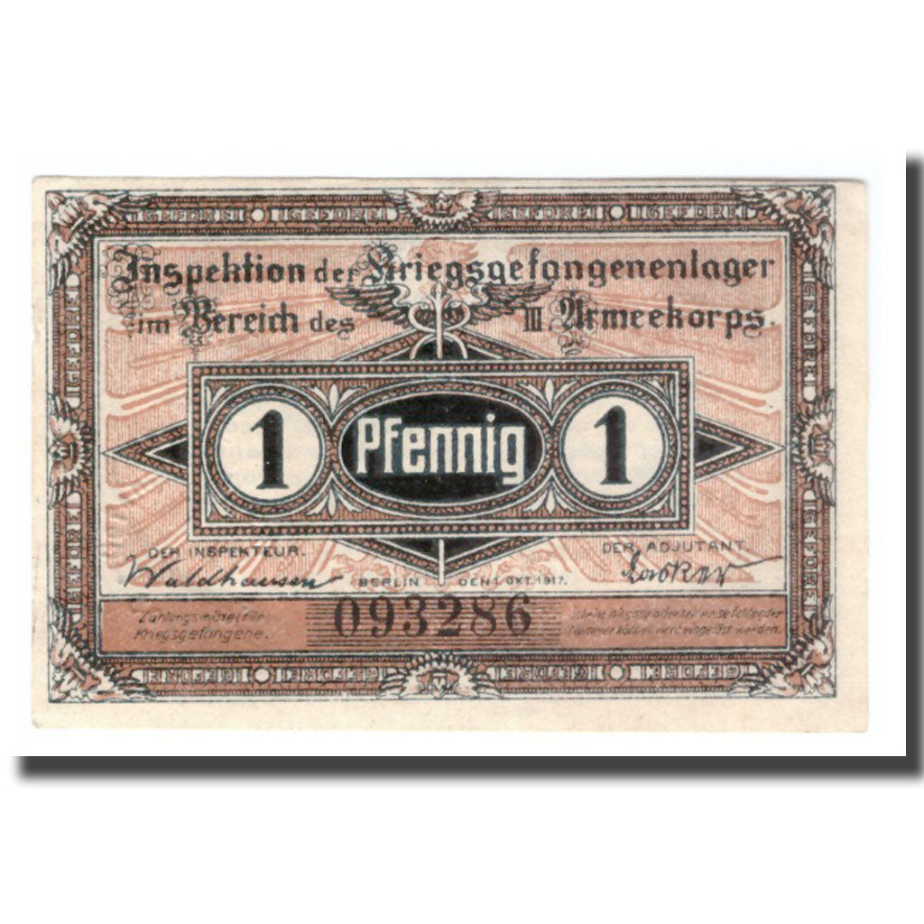 Geldschein, Deutschland, 1 Pfennig, 1917, 1917-10-01, SS