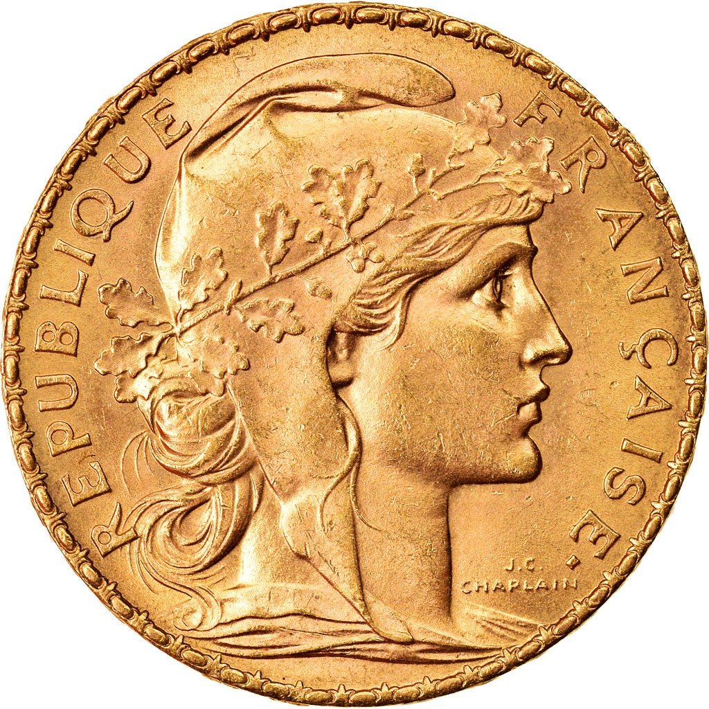 Moneda, Francia, Marianne, 20 Francs, 1910, EBC+, Oro, KM:857, Gadoury:1064a