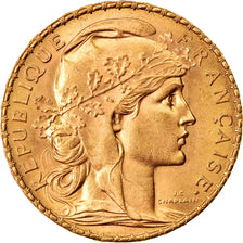Moneda, Francia, Marianne, 20 Francs, 1910, EBC+, Oro, KM:857, Gadoury:1064a