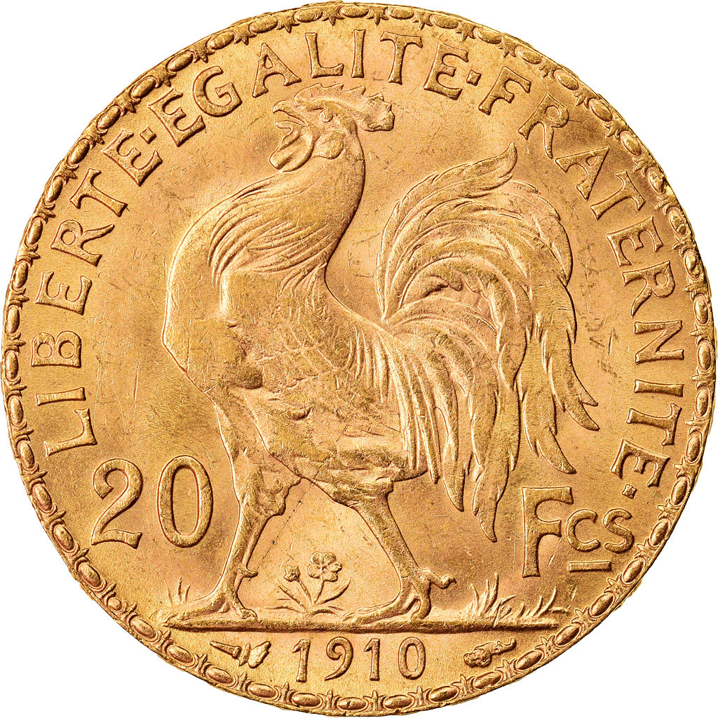 Moneda, Francia, Marianne, 20 Francs, 1910, EBC+, Oro, KM:857, Gadoury:1064a