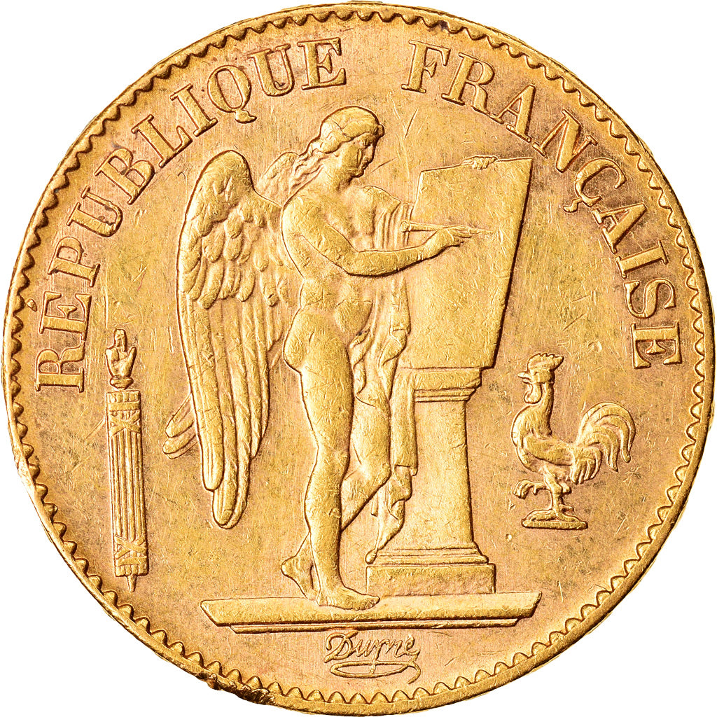 Coin, France, Génie, 20 Francs, 1895, Paris, AU(50-53), Gold, KM:825