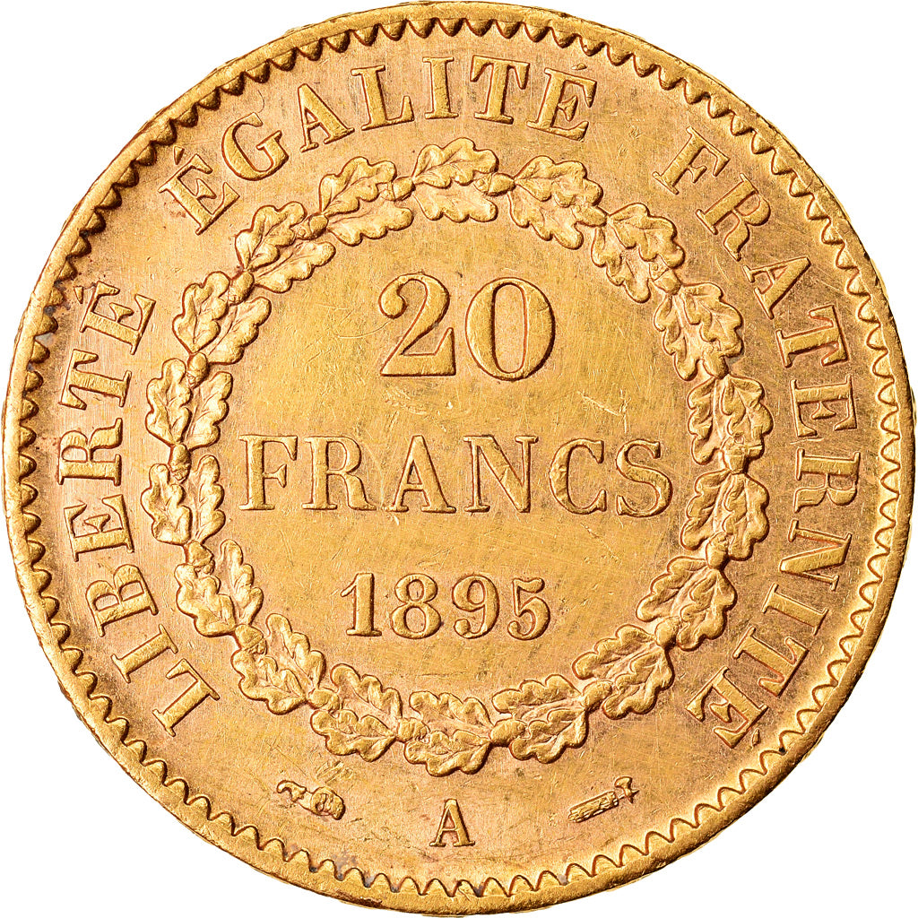 Coin, France, Génie, 20 Francs, 1895, Paris, AU(50-53), Gold, KM:825