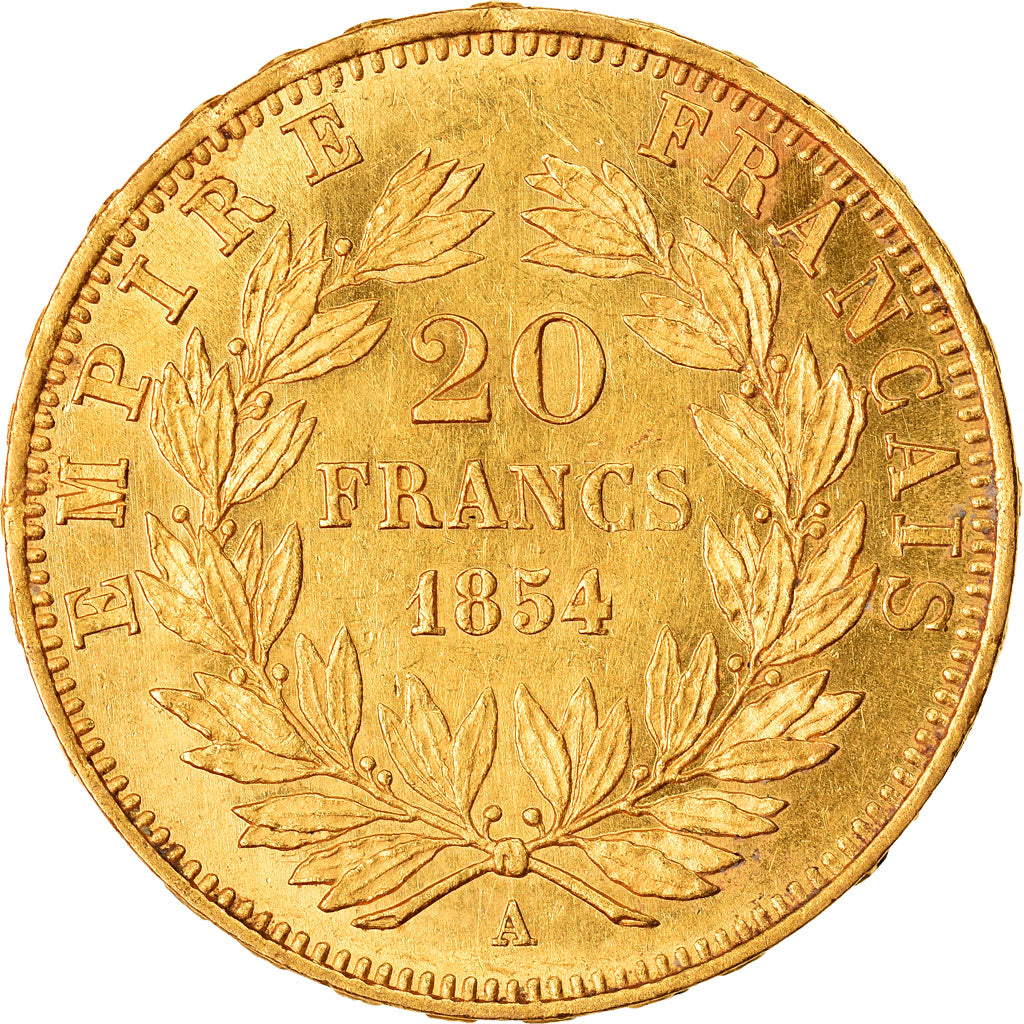 Münze, Frankreich, Napoleon III, Napoléon III, 20 Francs, 1854, Paris, SS+