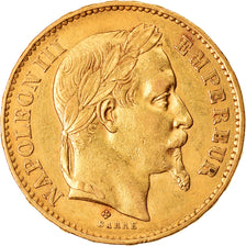 Moeda, França, Napoleon III, Napoléon III, 20 Francs, 1870, Strasbourg