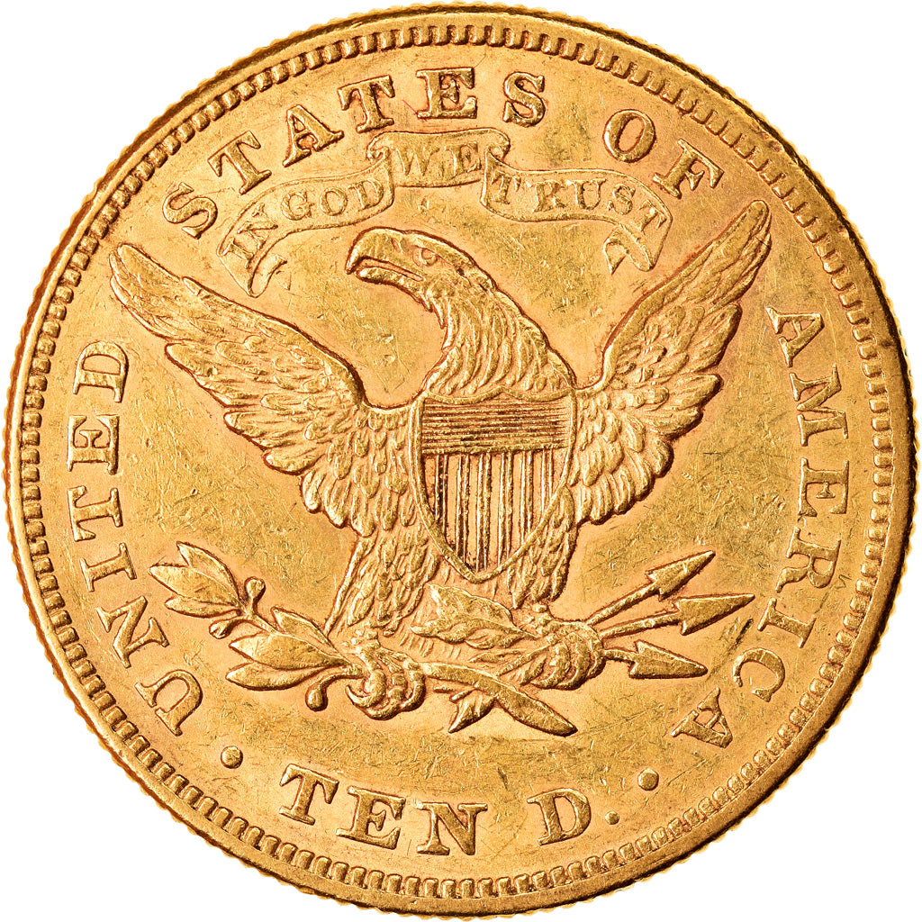 Moneta, USA, Coronet Head, $10, Eagle, 1878, U.S. Mint, Philadelphia, AU(55-58)