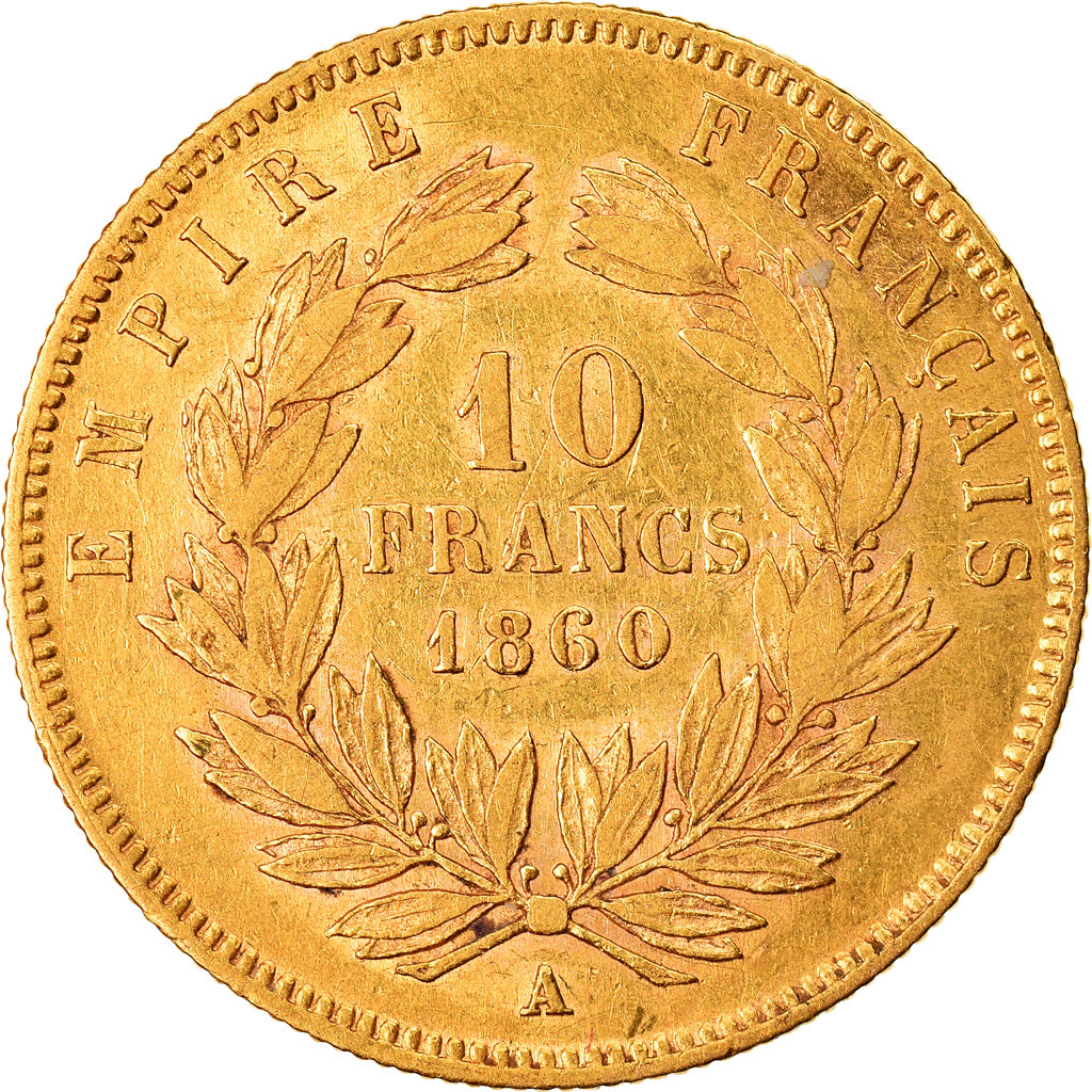 Monnaie, France, Napoleon III, Napoléon III, 10 Francs, 1860, Paris, TTB+, Or