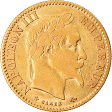 Moneta, Francja, Napoleon III, Napoléon III, 10 Francs, 1865, Paris, EF(40-45)