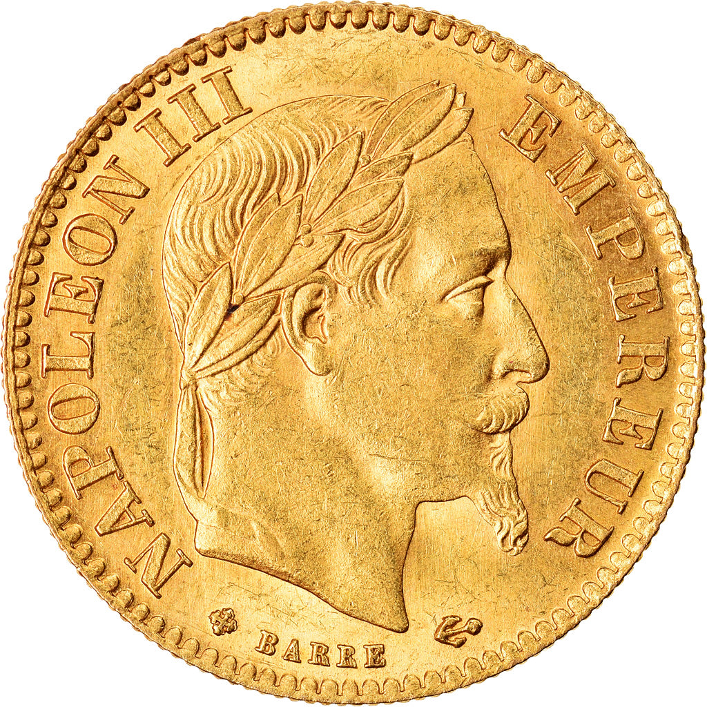 Coin, France, Napoleon III, Napoléon III, 10 Francs, 1865, Strasbourg