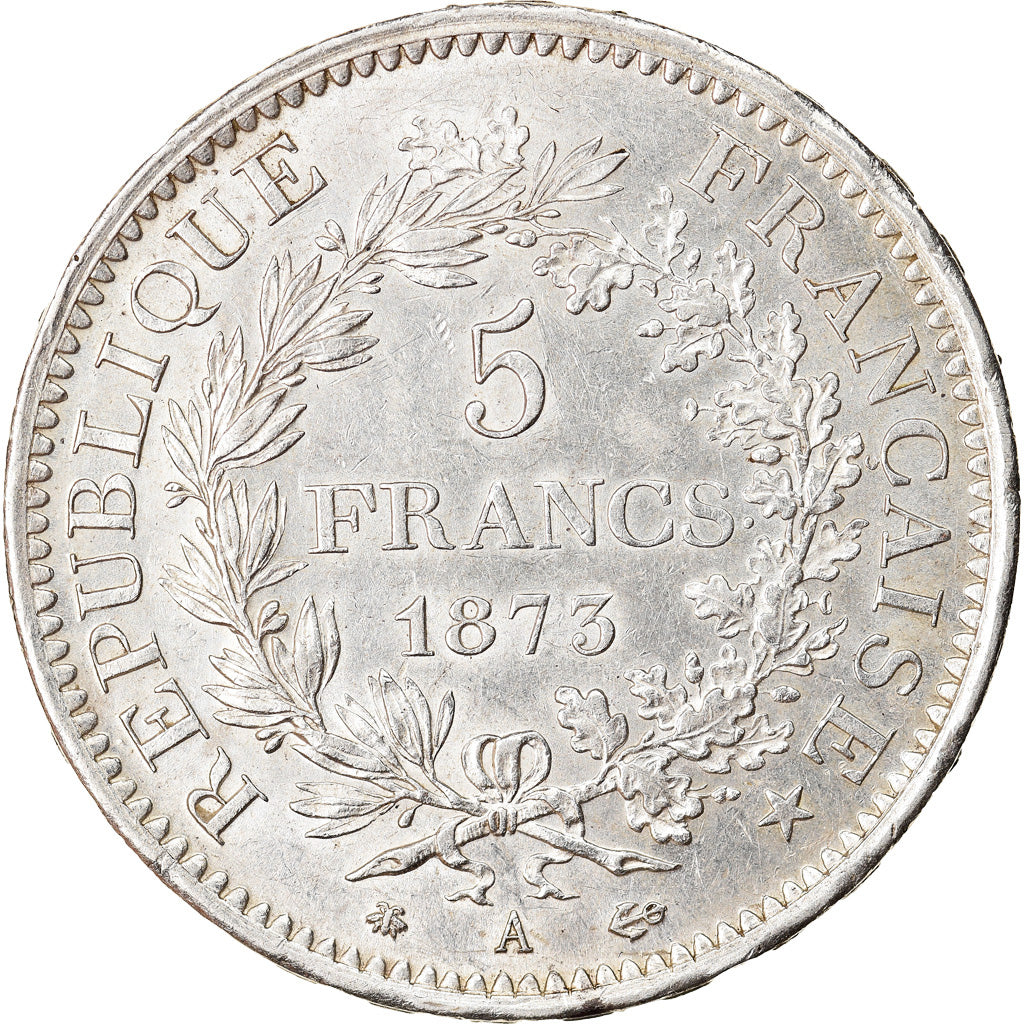 Coin, France, Hercule, 5 Francs, 1873, Paris, MS(60-62), Silver, KM:820.1