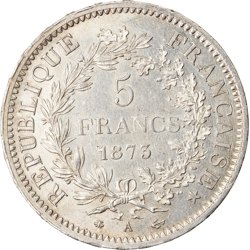 Coin, France, Hercule, 5 Francs, 1873, Paris, MS(60-62), Silver, KM:820.1