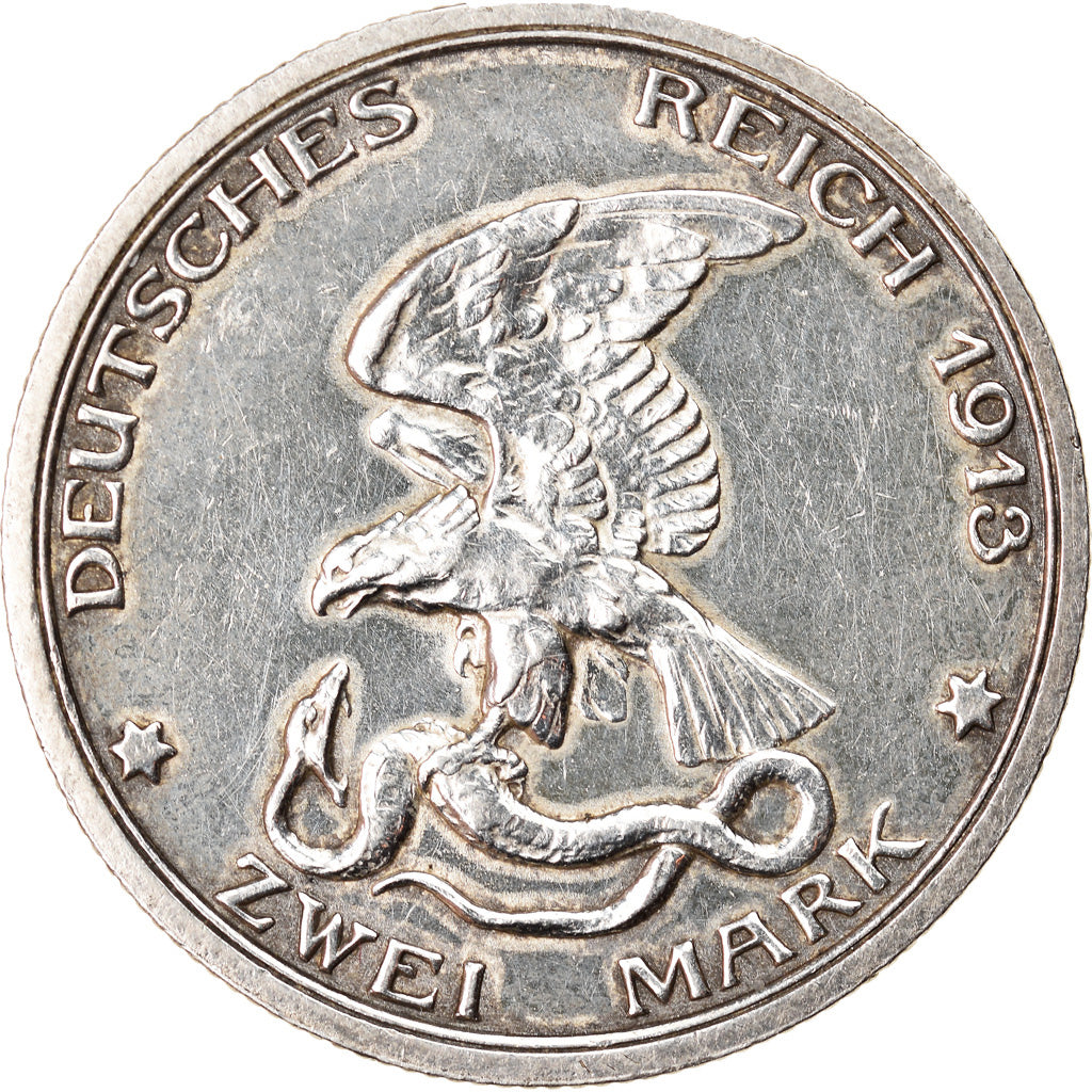 Coin, German States, PRUSSIA, Wilhelm II, 2 Mark, 1913, Berlin, EF(40-45)