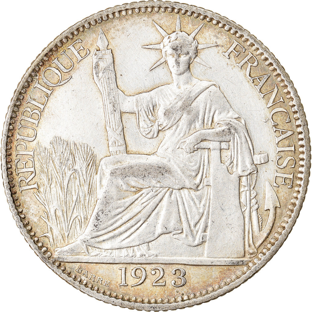 Coin, FRENCH INDO-CHINA, 20 Cents, 1923, Paris, EF(40-45), Silver, KM:17.1
