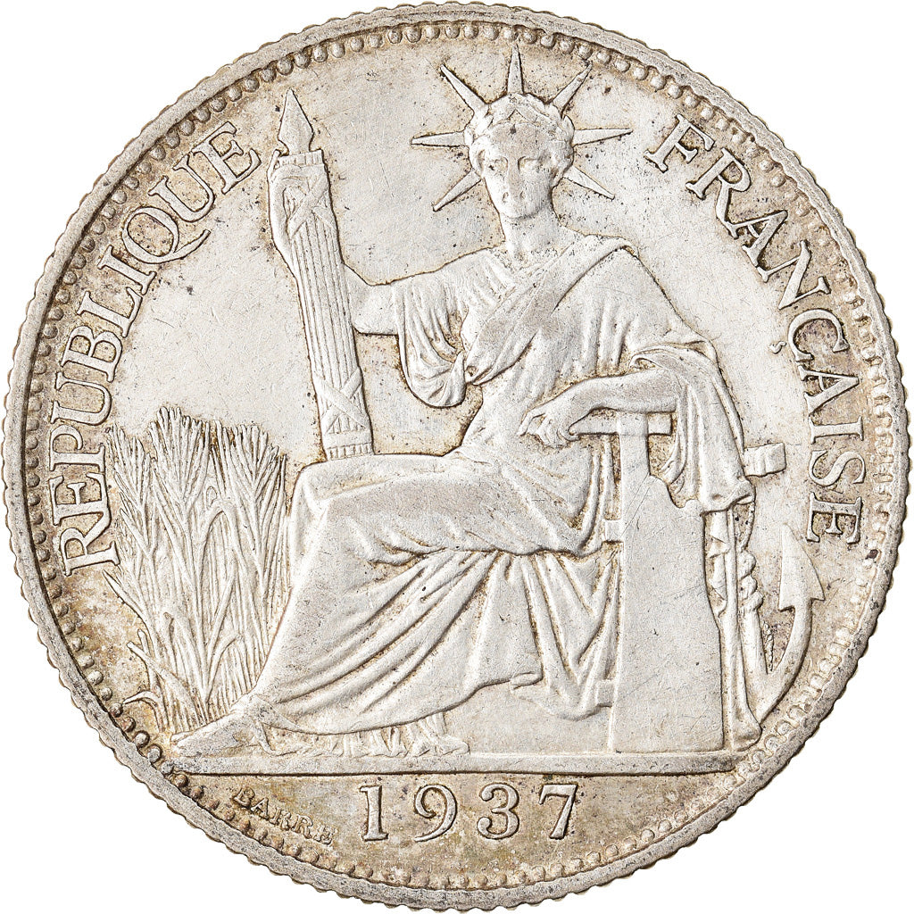 Monnaie, FRENCH INDO-CHINA, 20 Cents, 1937, Paris, TTB, Argent, KM:17.2