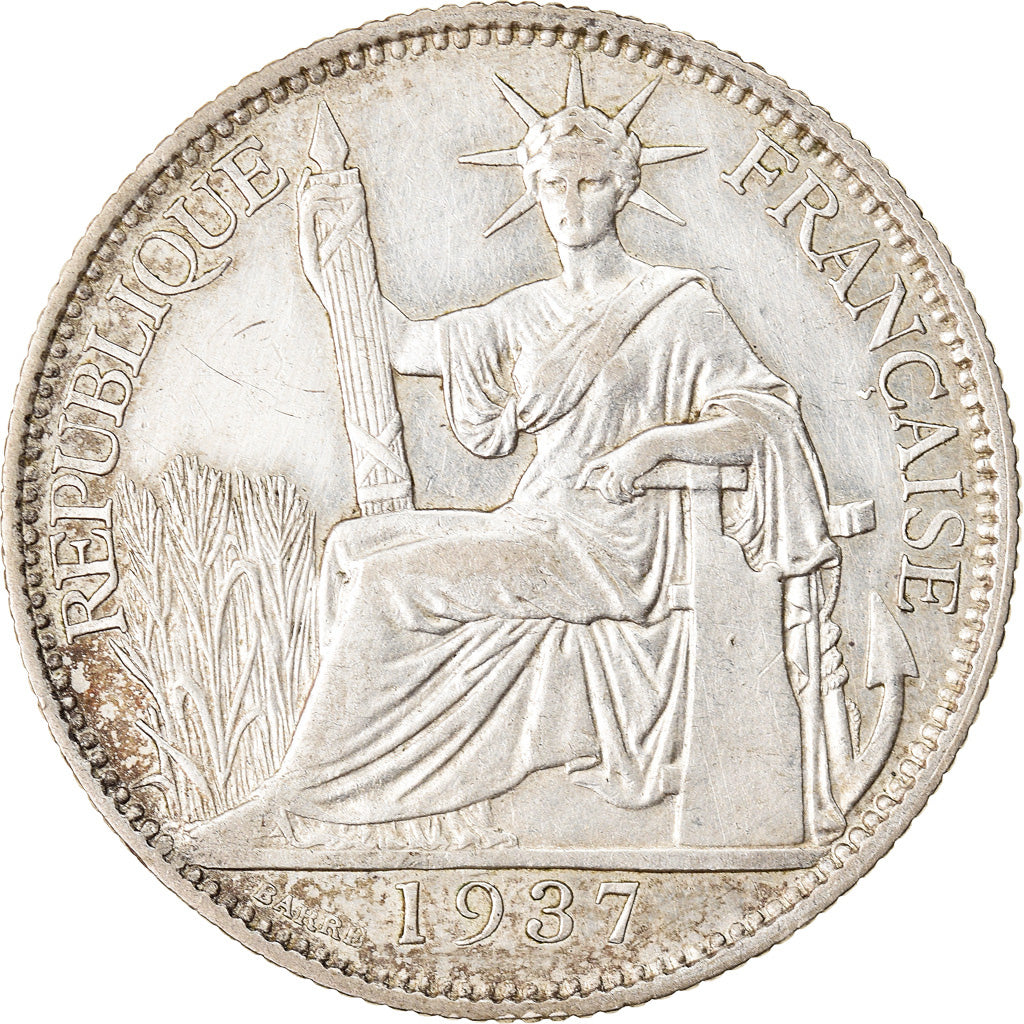 Monnaie, FRENCH INDO-CHINA, 20 Cents, 1937, Paris, TTB, Argent, KM:17.2