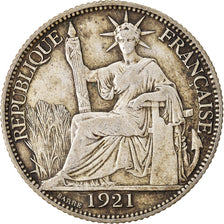 Coin, FRENCH INDO-CHINA, 20 Cents, 1921, Paris, VF(30-35), Silver, KM:17.1
