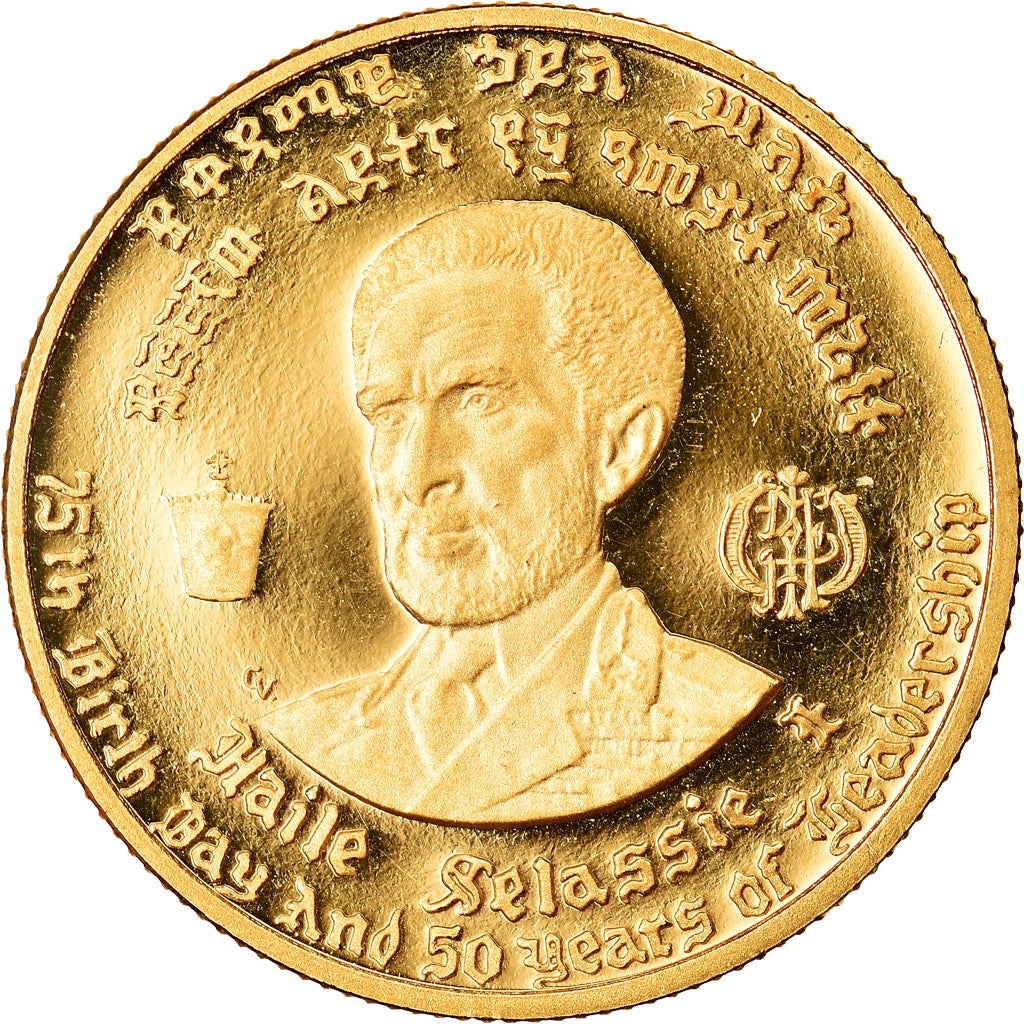 Coin, Ethiopia, Haile Selassie, 10 Dollars, 1966, MS(65-70), Gold, KM:38