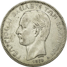 Coin, Greece, George I, 5 Drachmai, 1876, Paris, EF(40-45), Silver, KM:46