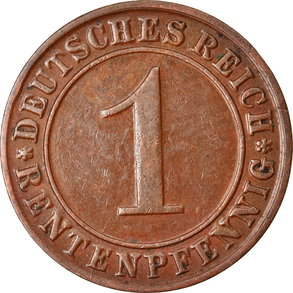Coin, GERMANY, WEIMAR REPUBLIC, Rentenpfennig, 1923, Karlsruhe, EF(40-45)