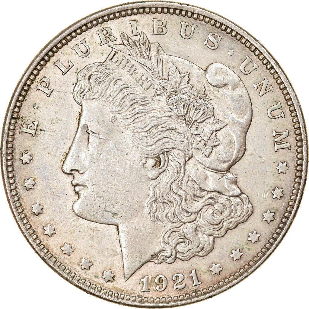 Coin, United States, Morgan Dollar, Dollar, 1921, U.S. Mint, Philadelphia