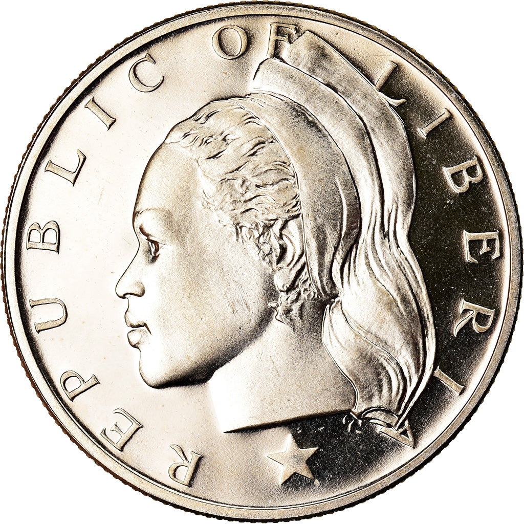 Coin, Liberia, 50 Cents, 1973, MS(65-70), Copper-nickel, KM:17a.2