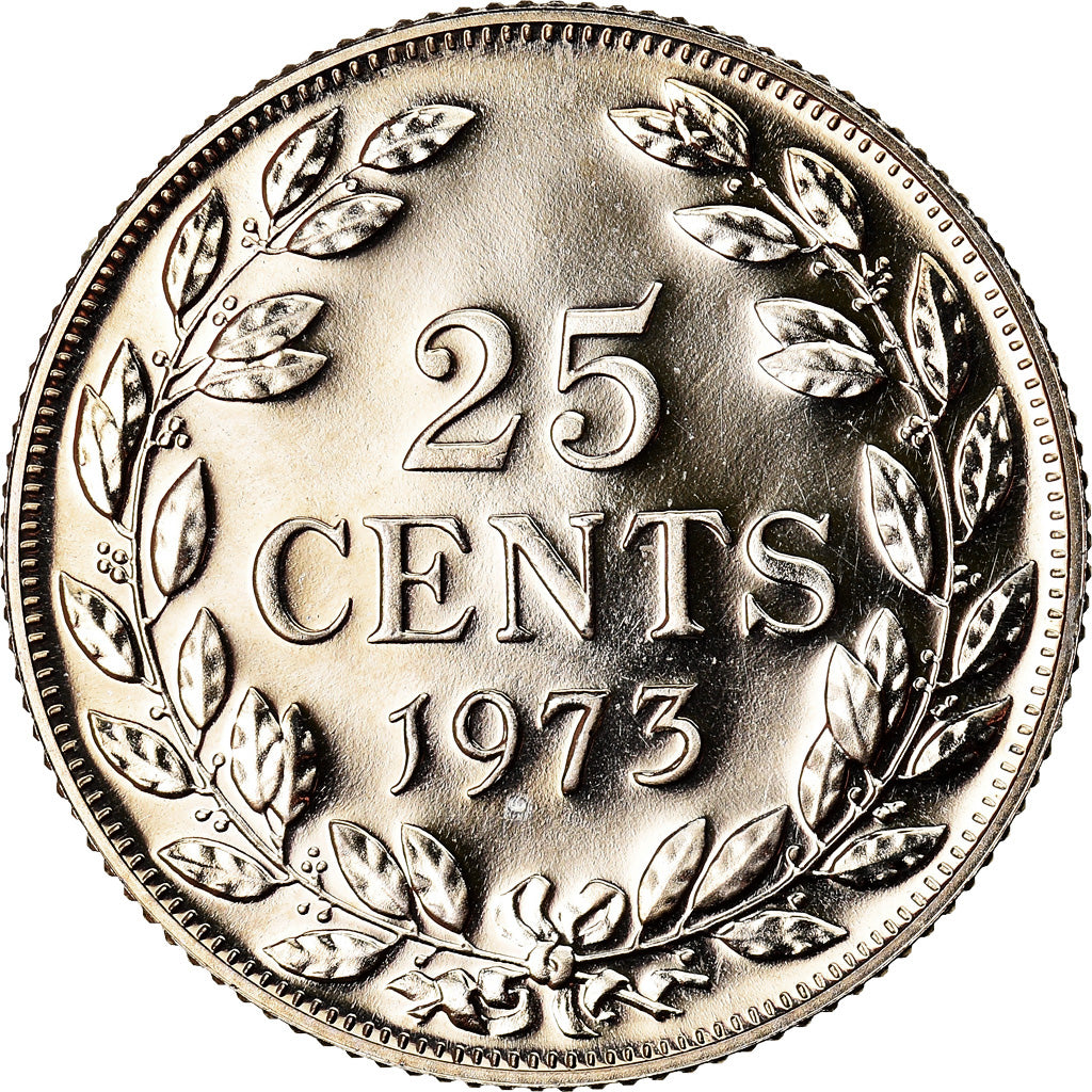 Coin, Liberia, 25 Cents, 1973, MS(65-70), Copper-nickel, KM:16a.2